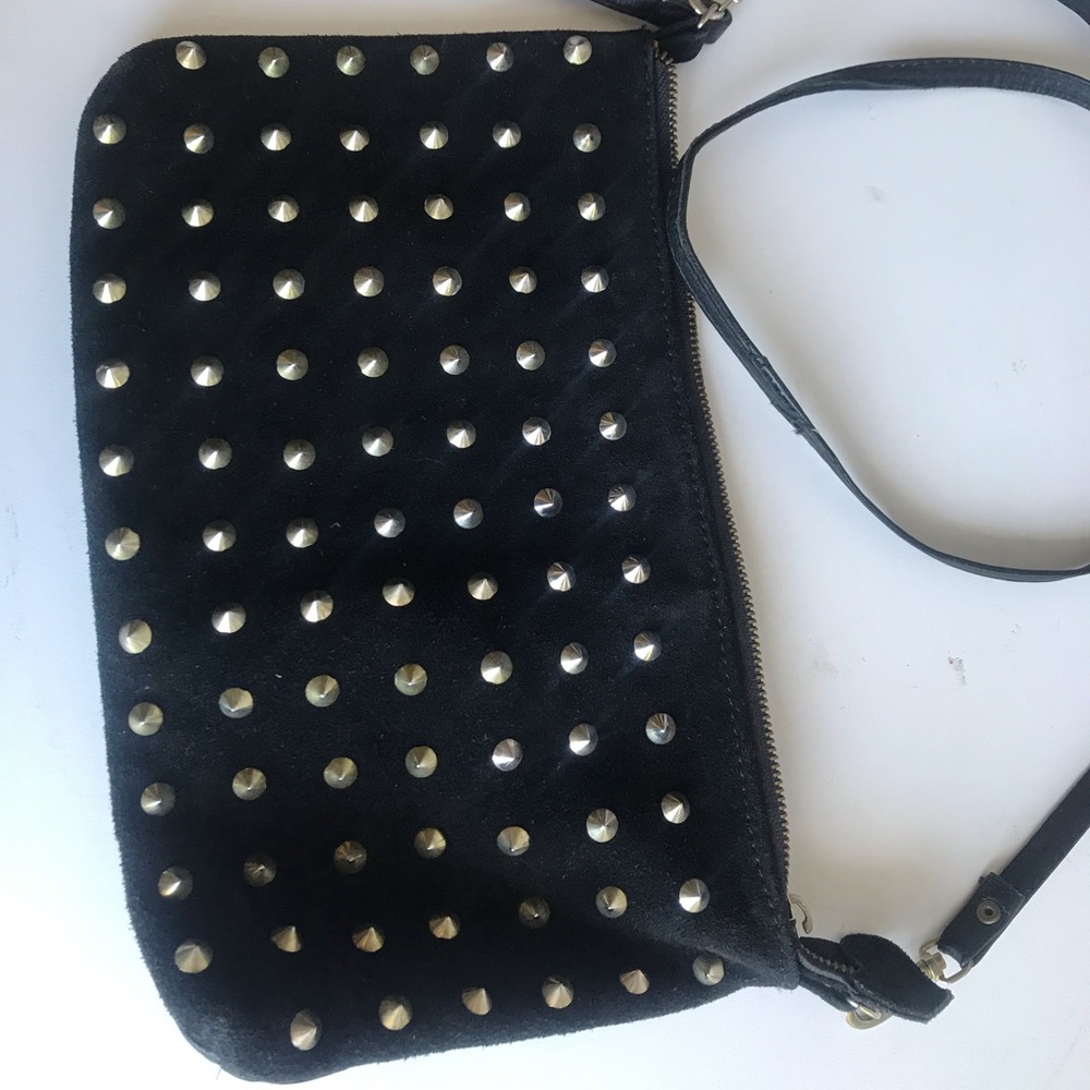 Leather studded purse